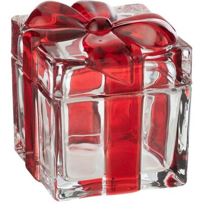 Bonbonnière en Verre Cadeau 11cm Rouge Rouge - Publicité Bonbonnière en Verre Cadeau 11cm Rouge Rouge - Publicité