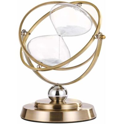 BEIJIYI Grand sablier en laiton 60 minuteshorloge de sable rotative antiquesablier en verre Unity 1 heure - Publicité BEIJIYI Grand sablier en laiton 60 minuteshorloge de sable rotative antiquesablier en verre Unity 1 heure - Publicité