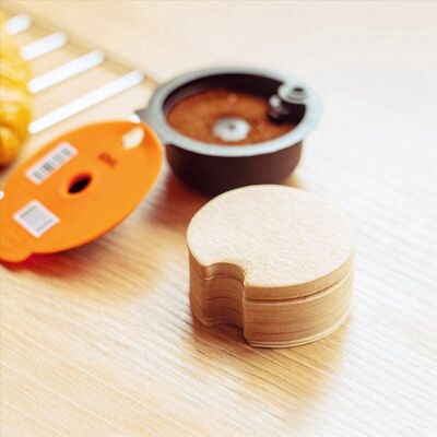 SODIAL 400X Filtre En Papier Jetable pour Capsule de Café Réutilisable Protéger Du Bloc Conserver la Capsule pour Le Nettoyage - Publicité SODIAL 400X Filtre En Papier Jetable pour Capsule de Café Réutilisable Protéger Du Bloc Conserver la Capsule pour Le Nettoyage - Publicité