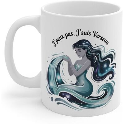 TEECUSTOM Tasse Astrologie Verseau – Mug Zodiaque “J’peux Pas J’suis Verseau” – Cadeau Original Céramique 325ml Blanc - Publicité TEECUSTOM Tasse Astrologie Verseau – Mug Zodiaque “J’peux Pas J’suis Verseau” – Cadeau Original Céramique 325ml Blanc - Publicité