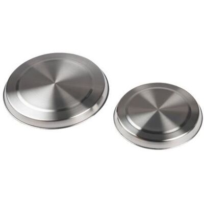 Caches plaques de cuisson - Fackelmann - 12306 - Acier inoxydable - Lot de 2 - Diamètres différents Gris - Publicité Caches plaques de cuisson - Fackelmann - 12306 - Acier inoxydable - Lot de 2 - Diamètres différents Gris - Publicité