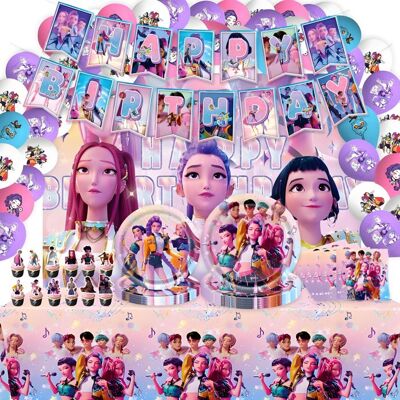 I HABOR 83PCS Décorations danniversaire Enfants Ballons Décorations de fête Fournitures pour les fans enfants Garçons Filles Rose - Publicité I HABOR 83PCS Décorations danniversaire Enfants Ballons Décorations de fête Fournitures pour les fans enfants Garçons Filles Rose - Publicité