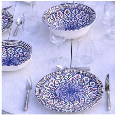 YODECO Assiette plate Bakir bleu - D 24 cm Bleu - Publicité YODECO Assiette plate Bakir bleu - D 24 cm Bleu - Publicité
