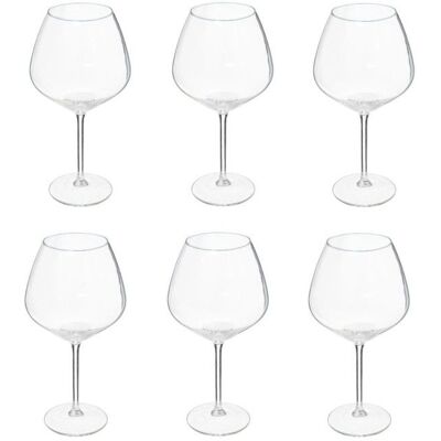 SECRET DE GOURMET Lot de 6 Verres à Gin Nora 65cl Transparent - Publicité SECRET DE GOURMET Lot de 6 Verres à Gin Nora 65cl Transparent - Publicité