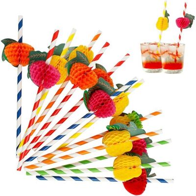 VITDIPY 50 Pailles à CocktailPaille en Papier 3D Fruits197cm BiodégradableDécoration Fête ÉtéMariage Bar Plage - Publicité VITDIPY 50 Pailles à CocktailPaille en Papier 3D Fruits197cm BiodégradableDécoration Fête ÉtéMariage Bar Plage - Publicité