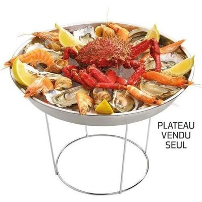 Plateau à fruits de mer en inox 36 cm Roger Orfèvre - Rond, Passe au lave-vaisselle, Fabriqué en France - Publicité Plateau à fruits de mer en inox 36 cm Roger Orfèvre - Rond, Passe au lave-vaisselle, Fabriqué en France - Publicité