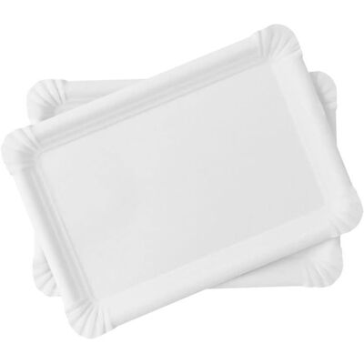 BGHYHYHI Lot de50 Plateaux en Carton Blanc - Plateaux de Présentation pour Pâtisseries/Amuse-bouches/Buffets (13*20cm) Label - Publicité BGHYHYHI Lot de50 Plateaux en Carton Blanc - Plateaux de Présentation pour Pâtisseries/Amuse-bouches/Buffets (13*20cm) Label - Publicité