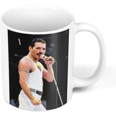 Mug - FABULOUS - Freddie Mercury - Céramique - Blanc - Design Contemporain Blanc - Publicité Mug - FABULOUS - Freddie Mercury - Céramique - Blanc - Design Contemporain Blanc - Publicité