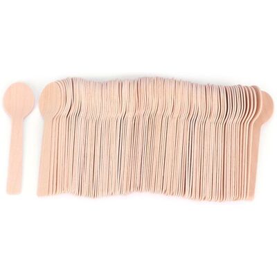 Cuillères jetables en bois - EINNENFFER - Lot de 100 - 10 cm - Écologique - Idéales pour desserts Marron - Publicité Cuillères jetables en bois - EINNENFFER - Lot de 100 - 10 cm - Écologique - Idéales pour desserts Marron - Publicité
