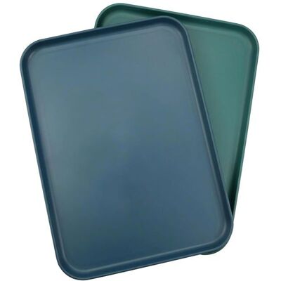 2 Plateaux Service Rectangulaire Plastique 22x30.5cm - Restauration Rapide/Petit Déjeuner/Café QIEDOVIEY Bleu - Publicité 2 Plateaux Service Rectangulaire Plastique 22x30.5cm - Restauration Rapide/Petit Déjeuner/Café QIEDOVIEY Bleu - Publicité