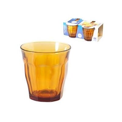 Tasses - Duralex - Picardie - Verre vermeil - Lot de 12 - Compatible lave-vaisselle Orange - Publicité Tasses - Duralex - Picardie - Verre vermeil - Lot de 12 - Compatible lave-vaisselle Orange - Publicité