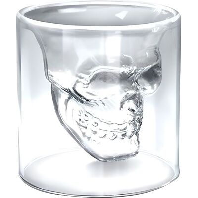 Verres - Tête de Mort - Verre Cristal - 74ml - 4 pièces - Publicité Verres - Tête de Mort - Verre Cristal - 74ml - 4 pièces - Publicité