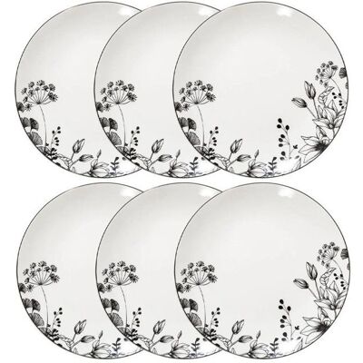 SG SECRET DE GOURMET - Lot 6 assiettes dessert D20cm - Plates - Publicité SG SECRET DE GOURMET - Lot 6 assiettes dessert D20cm - Plates - Publicité