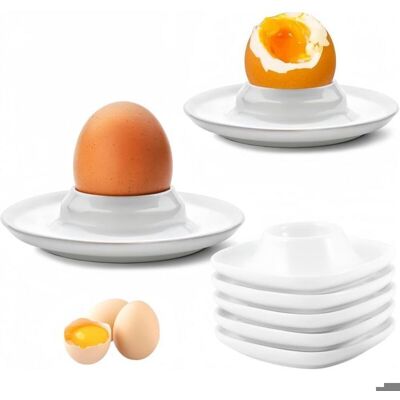 SHU Ensemble de 6 coquetiers avec plateaux à œufs empilables ronds avec base pour petit-déjeuner et cuisine. Publicité SHU Ensemble de 6 coquetiers avec plateaux à œufs empilables ronds avec base pour petit-déjeuner et cuisine. Publicité