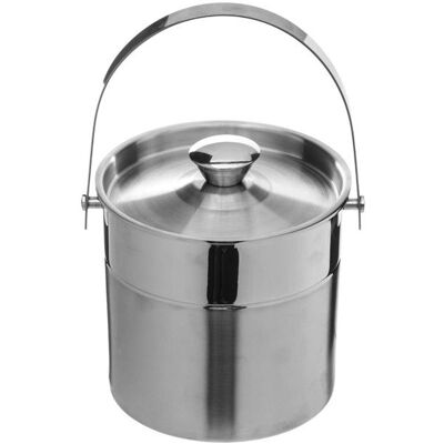 Seau à glace - SECRET DE GOURMET - Double finition h15 - Acier inoxydable - Ø15 x H15 cm - Argenté Gris - Publicité Seau à glace - SECRET DE GOURMET - Double finition h15 - Acier inoxydable - Ø15 x H15 cm - Argenté Gris - Publicité