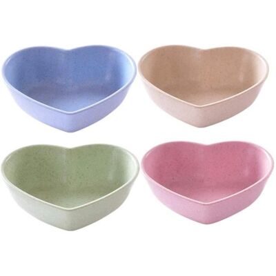 Bols à Sauce Forme de Coeur Plat de Ramequin Moule à Soufflé Bol Dessert Bols à Tapas pour Cuisine Maison 4 Pièces (Couleur M 163 - Publicité Bols à Sauce Forme de Coeur Plat de Ramequin Moule à Soufflé Bol Dessert Bols à Tapas pour Cuisine Maison 4 Pièces (Couleur M 163 - Publicité