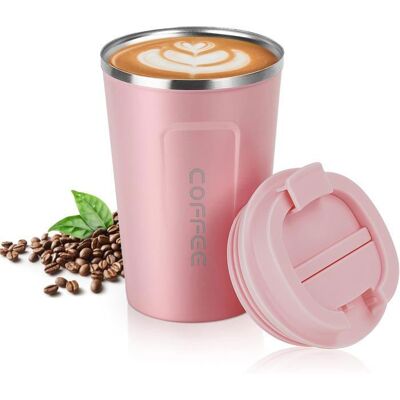 380ML Tasse à Café IsothermeTasses à café de voyage Mug de Voyage en Acier Inoxydable (Rose) Rose - Publicité 380ML Tasse à Café IsothermeTasses à café de voyage Mug de Voyage en Acier Inoxydable (Rose) Rose - Publicité