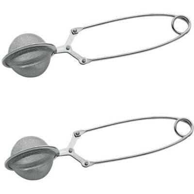 Set de 2 ustensiles de cuisine boule à thé inox Fackelmann Petit déjeuner Gris - Publicité Set de 2 ustensiles de cuisine boule à thé inox Fackelmann Petit déjeuner Gris - Publicité