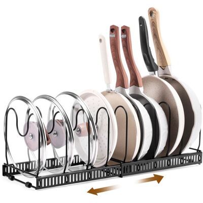 YORBAY Support de rangement pour casseroles- Parfait pour organiser les couvercles et les poêles en acier chromé - Noir Blanc - Publicité YORBAY Support de rangement pour casseroles- Parfait pour organiser les couvercles et les poêles en acier chromé - Noir Blanc - Publicité