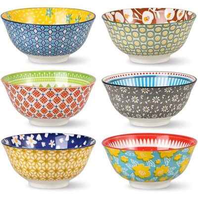 Bols Colorés en Céramique - Lot de 6 pour le Petit Déjeuner Céréales ou Soupe - 700 ml - Micro-ondes et Lave-vaisselle - Publicité Bols Colorés en Céramique - Lot de 6 pour le Petit Déjeuner Céréales ou Soupe - 700 ml - Micro-ondes et Lave-vaisselle - Publicité