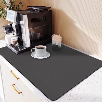 Tapis Egouttoir Vaisselle 50x40 cm Super Absorbant Antidérapant Gris - Publicité Tapis Egouttoir Vaisselle 50x40 cm Super Absorbant Antidérapant Gris - Publicité
