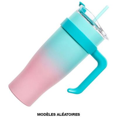 COOK'CONCEPT Mug de transport - XXL - 12L - Isotherme - Modèle aléatoire - Paille intégrée Bleu - Publicité COOK'CONCEPT Mug de transport - XXL - 12L - Isotherme - Modèle aléatoire - Paille intégrée Bleu - Publicité
