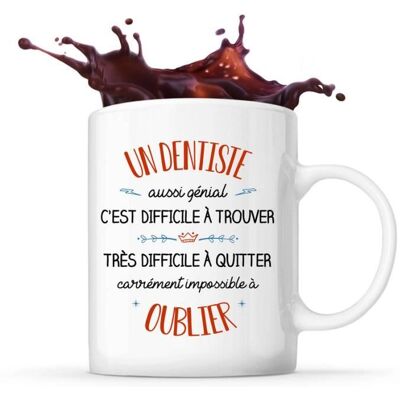 Mug - Un Dentiste - Céramique - 325 ml - Résistant Lave-vaisselle - Cadeau Anniversaire Blanc - Publicité Mug - Un Dentiste - Céramique - 325 ml - Résistant Lave-vaisselle - Cadeau Anniversaire Blanc - Publicité