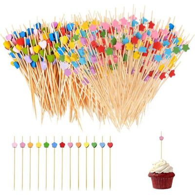 EINNENFFER Lot 200 Piques Apéritif Bois 12cm Cœurs déco cocktail fingerfood/snacks mariages/fêtes . Publicité EINNENFFER Lot 200 Piques Apéritif Bois 12cm Cœurs déco cocktail fingerfood/snacks mariages/fêtes . Publicité