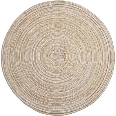 RICEEL Lot de 6 sets de table ronds résistants à la chaleur et lavables (beige) Beige - Publicité RICEEL Lot de 6 sets de table ronds résistants à la chaleur et lavables (beige) Beige - Publicité