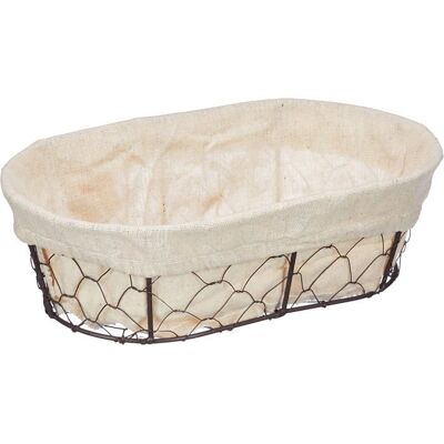 JBNIUAY Panier à Pain Rectangulaire en Métal avec Doublure en Lin 27 5 x 16 5 cm Corbeille pour Pain et Fruits Art de la Table - Publicité JBNIUAY Panier à Pain Rectangulaire en Métal avec Doublure en Lin 27 5 x 16 5 cm Corbeille pour Pain et Fruits Art de la Table - Publicité