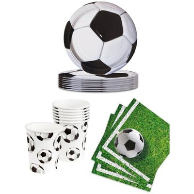 Vaisselle jetable - Kit anniversaire vaisselle jetable foot - Publicité Vaisselle jetable - Kit anniversaire vaisselle jetable foot - Publicité