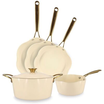 MENASTYL Lot de 5 piÈces dahlia en aluminium recyclÉ beige Beige - Publicité MENASTYL Lot de 5 piÈces dahlia en aluminium recyclÉ beige Beige - Publicité