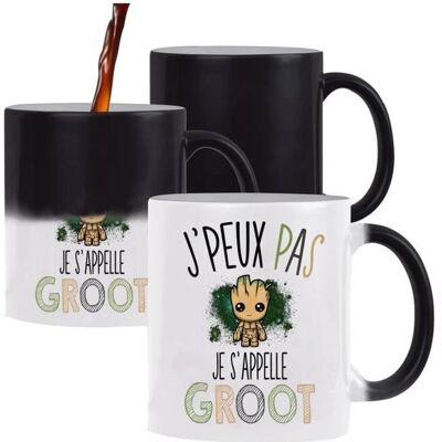 Mug - Jpeux pas - Groot - Céramique - 325 ml - Résistant lave-vaisselle et micro-onde Blanc - Publicité Mug - Jpeux pas - Groot - Céramique - 325 ml - Résistant lave-vaisselle et micro-onde Blanc - Publicité