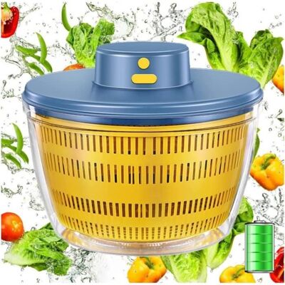Essoreuse à Salade électrique - 4L - Séchoir à Laitue Rechargeable USB avec Bol en Matériau de Qualité Alimentaire - Salades A261 - Publicité Essoreuse à Salade électrique - 4L - Séchoir à Laitue Rechargeable USB avec Bol en Matériau de Qualité Alimentaire - Salades A261 - Publicité