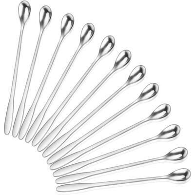 EINNENFFER Set de 12 Cuillère Acier inoxydable Bord poli Design ergonomique Pour café et cocktail . Publicité EINNENFFER Set de 12 Cuillère Acier inoxydable Bord poli Design ergonomique Pour café et cocktail . Publicité