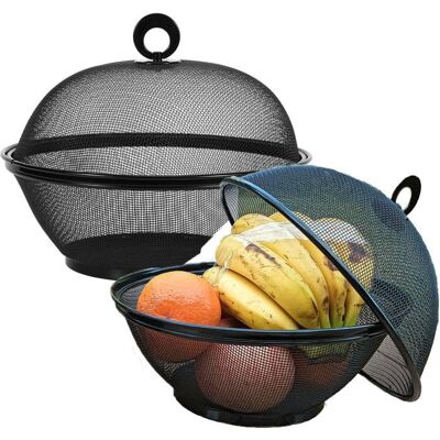 Corbeille à fruits avec couvercle - Coupe à fruits pour collations - 27*25*14 cm- ( 2 corbeilles à fruits + 2 couvercles) - Publicité Corbeille à fruits avec couvercle - Coupe à fruits pour collations - 27*25*14 cm- ( 2 corbeilles à fruits + 2 couvercles) - Publicité
