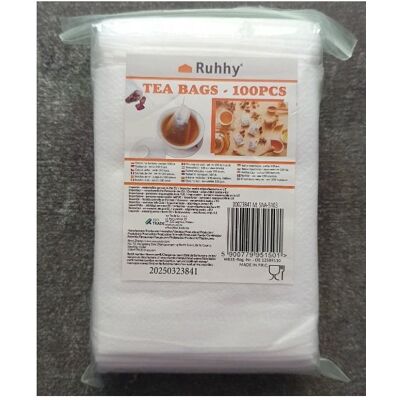RUHHY 100 saches pour Thé en vrac filtre à thé en vrac 1 sachet mesure 75 x 10 cm Blanc - Publicité RUHHY 100 saches pour Thé en vrac filtre à thé en vrac 1 sachet mesure 75 x 10 cm Blanc - Publicité