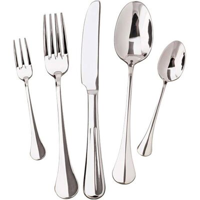 GIGICIAL Ensemble de couverts - Inox - 5 pièces - Argenté - Compatible lave-vaisselle - Service de table moderne - Publicité GIGICIAL Ensemble de couverts - Inox - 5 pièces - Argenté - Compatible lave-vaisselle - Service de table moderne - Publicité