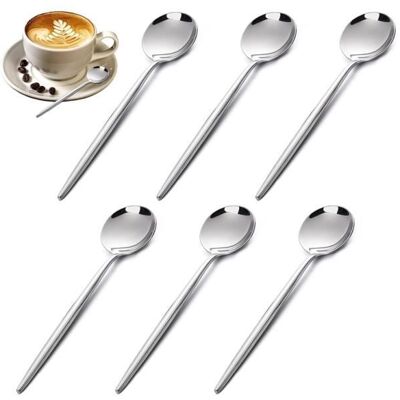 Set de Cuillères à Café 6 Pièces Mini Cuillères en Acier Inoxydable Petite Cuillère à Dessert Cuillères Café ExpressoPolies - sh - Publicité Set de Cuillères à Café 6 Pièces Mini Cuillères en Acier Inoxydable Petite Cuillère à Dessert Cuillères Café ExpressoPolies - sh - Publicité