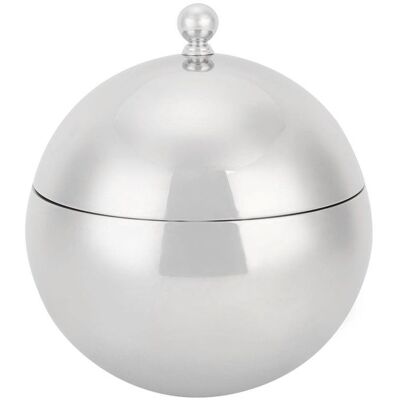 GIGICIAL Seau à glace - Inox - 2L - Double paroi - Argent - Couvercle inclus Gris - Publicité GIGICIAL Seau à glace - Inox - 2L - Double paroi - Argent - Couvercle inclus Gris - Publicité