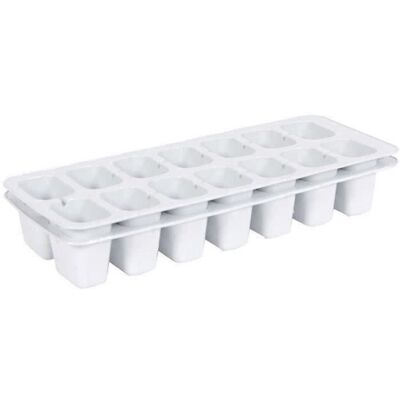 EDA - Bac à glaçons x2 blanc cérusé Blanc - Publicité EDA - Bac à glaçons x2 blanc cérusé Blanc - Publicité