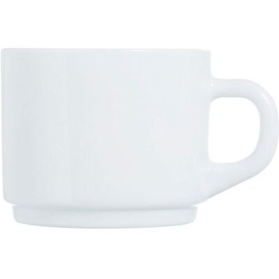 Tasse blanche 22 cl Empilable - Luminarc Blanc - Publicité Tasse blanche 22 cl Empilable - Luminarc Blanc - Publicité