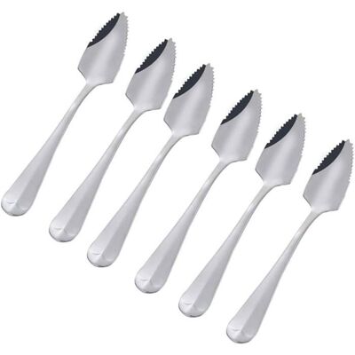 RWOYTHK Lot de 6 cuillères à pamplemousse semi-dentelées en acier inoxydable - Vintage - Cadeau pour la cuisine - Publicité RWOYTHK Lot de 6 cuillères à pamplemousse semi-dentelées en acier inoxydable - Vintage - Cadeau pour la cuisine - Publicité