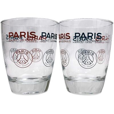 Coffret de 2 verres à eau Paris Saint-Germain - Publicité Coffret de 2 verres à eau Paris Saint-Germain - Publicité