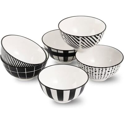 Bols en Céramique Style Japonais - Lot de 6 Petits Bols à Dessert Glace ou Snack - 300 ml - Diamètre 12 cm - Publicité Bols en Céramique Style Japonais - Lot de 6 Petits Bols à Dessert Glace ou Snack - 300 ml - Diamètre 12 cm - Publicité