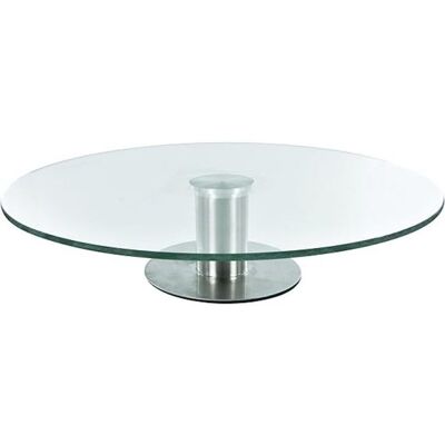 AUTREMENT - KA1742 Plateau Rond Tournant - Plat Rotatif sur Pied en Inox - Verre et Métal Acier Inoxydable - Pour une Présentation SUPPORT - Publicité AUTREMENT - KA1742 Plateau Rond Tournant - Plat Rotatif sur Pied en Inox - Verre et Métal Acier Inoxydable - Pour une Présentation SUPPORT - Publicité