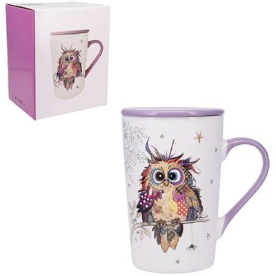 Mug tisanière conique mat Bébé Chouette Kiub Kook Violet - Publicité Mug tisanière conique mat Bébé Chouette Kiub Kook Violet - Publicité