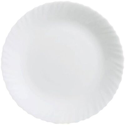 6 assiettes blanches 25 cm Feston - Luminarc Blanc - Publicité 6 assiettes blanches 25 cm Feston - Luminarc Blanc - Publicité