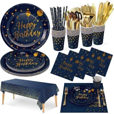 A LFOYU 161 Pcs Anniversaire Party Vaisselle Kit Vaisselles Assiette Dîner Papier Tasse Serviette Enfants Party Fête Noël 20 invités - Publicité A LFOYU 161 Pcs Anniversaire Party Vaisselle Kit Vaisselles Assiette Dîner Papier Tasse Serviette Enfants Party Fête Noël 20 invités - Publicité