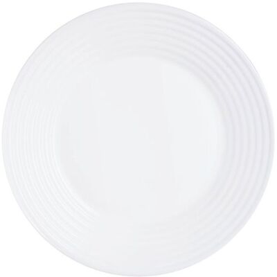 6 assiettes plates Harena - Luminarc - en verre opale extra résistant Blanc - Publicité 6 assiettes plates Harena - Luminarc - en verre opale extra résistant Blanc - Publicité